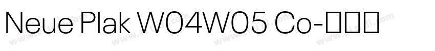 Neue Plak W04W05 Co字体转换